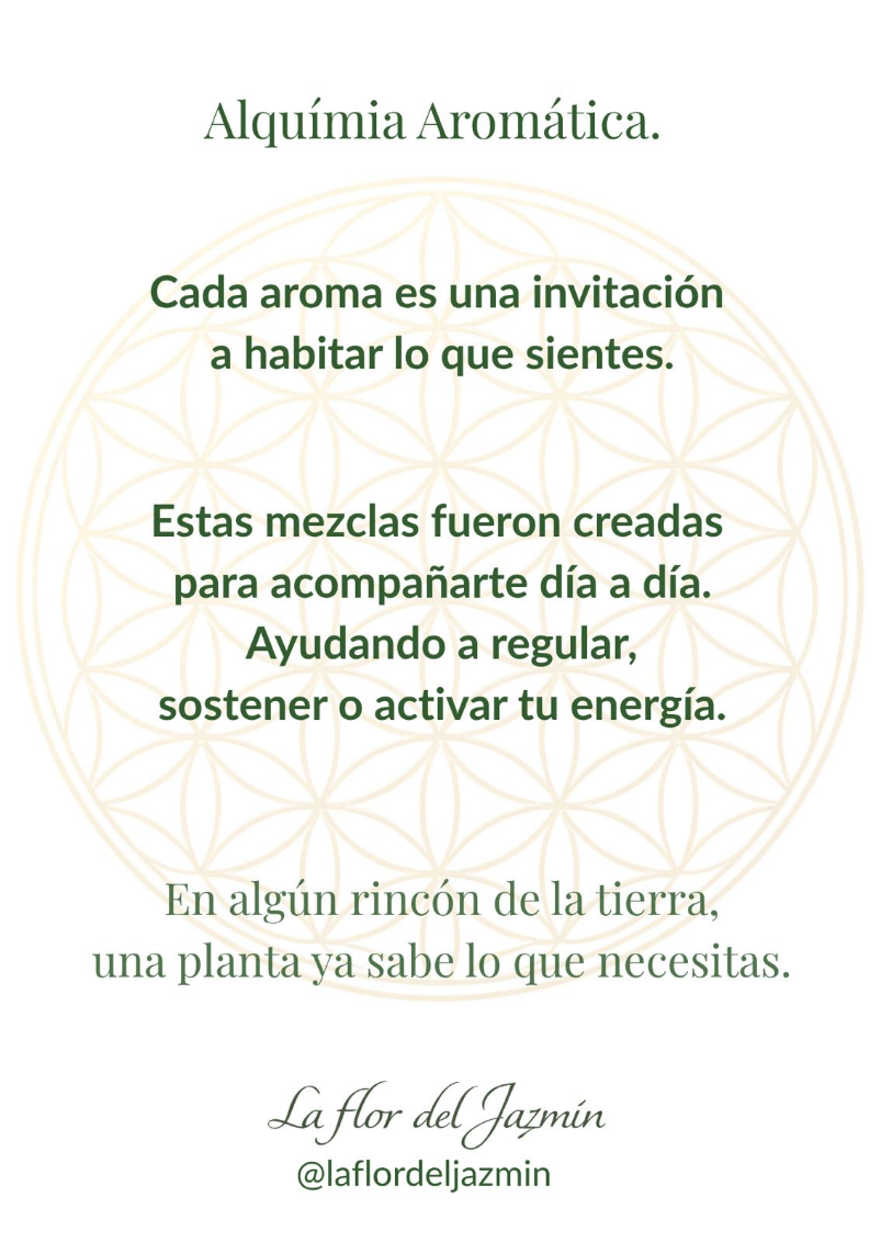 Frase de la colección Alquimia Aromática